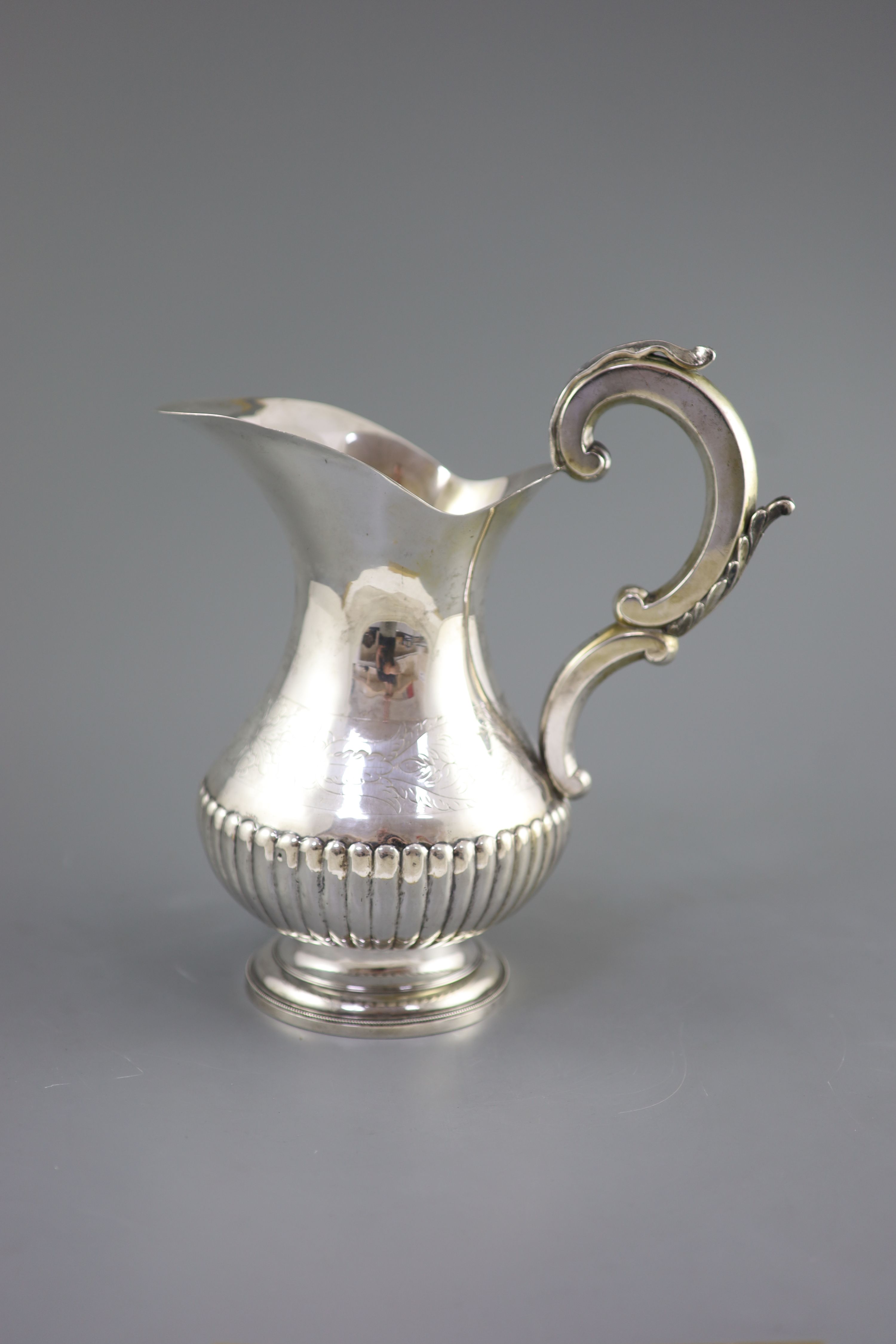 A mid 19th century Portuguese silver jug and bowl set